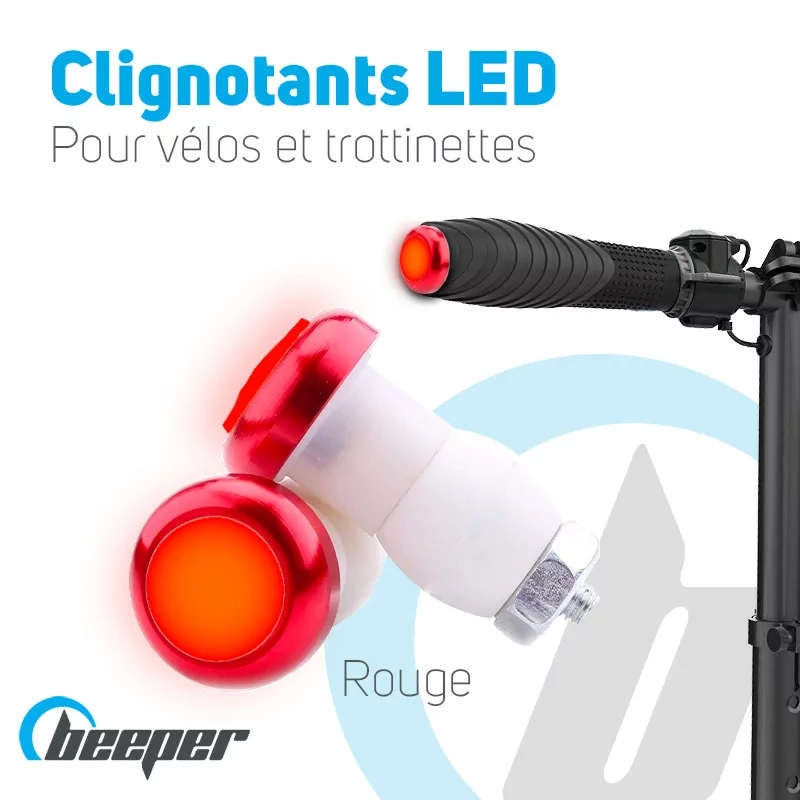 Eclairage à LED Rechargeable par USB pour Casque Moto，Scooter Velo VTT  Trottinette，Clignotant Moto LED feu arrière Rouge Lampe（Noir）