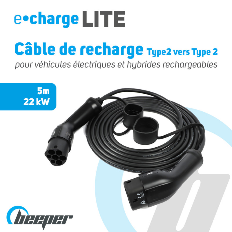 EV/Voiture électrique - Câble de Charge - Type 1 à Type 2, 32 Amp, 5  mètres